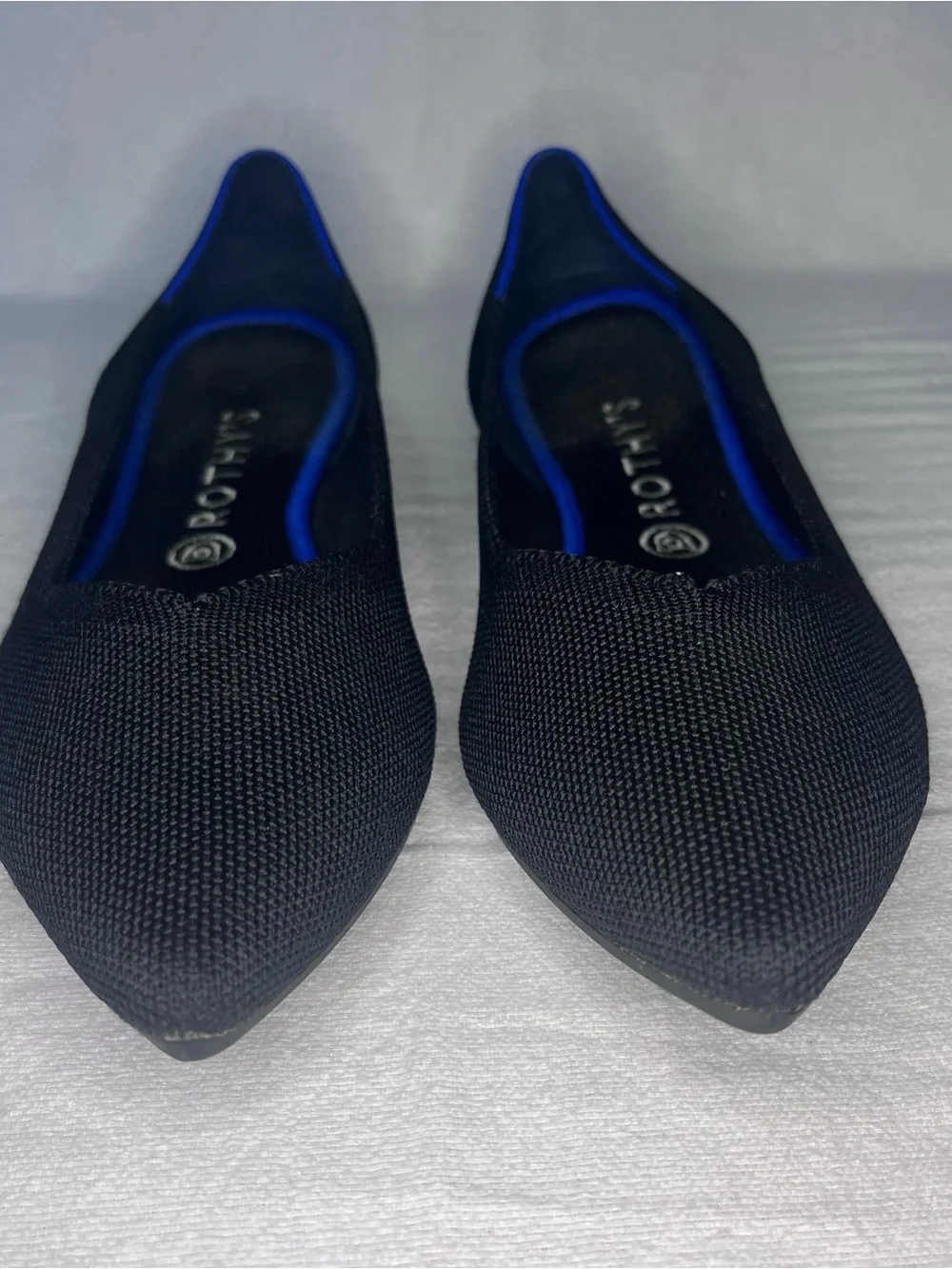 Rothy's the Point II Black Flat Slip On Shoes Size 11.5 - EUC
